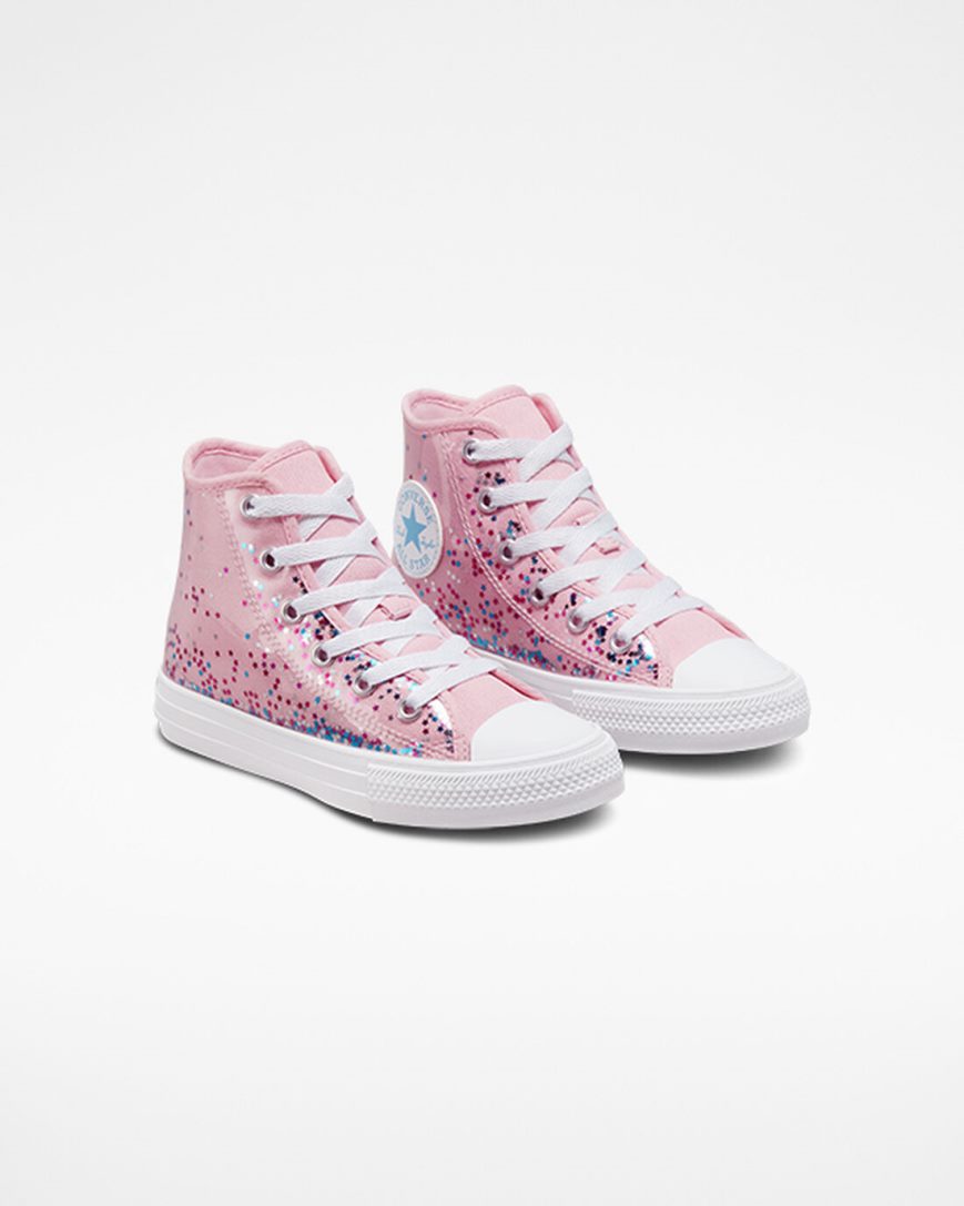 Zapatillas Altas Converse Chuck Taylor All Star Encapsulated Glitter Niña Naranjas Rosas Azules | PE 8P4025